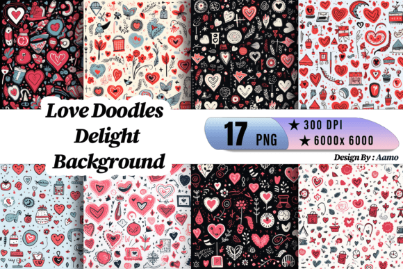 Download Love Doodles Delight Background - Love doodles Collection