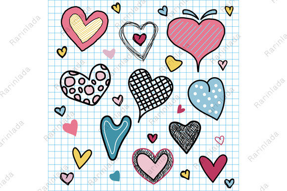 Download Valentine's Day Hearts Love Doodles - Premium Bundle