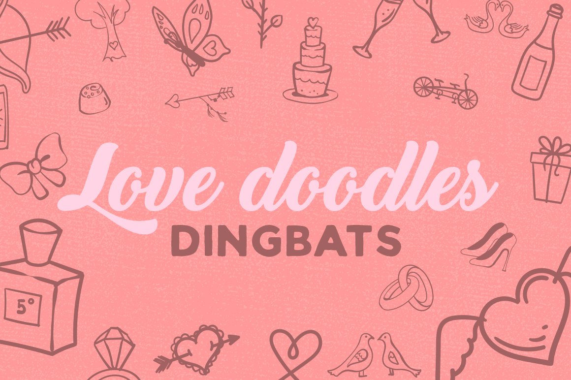 Download Love Doodles Dingbat - Premium Resources